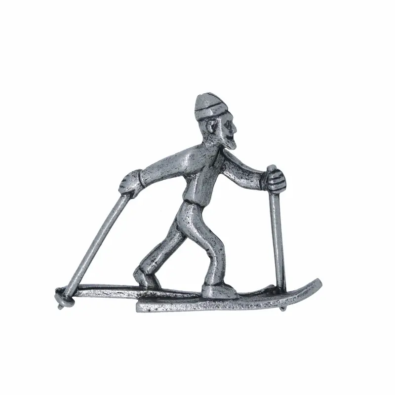 Cross Country Skier Lapel Pin 1