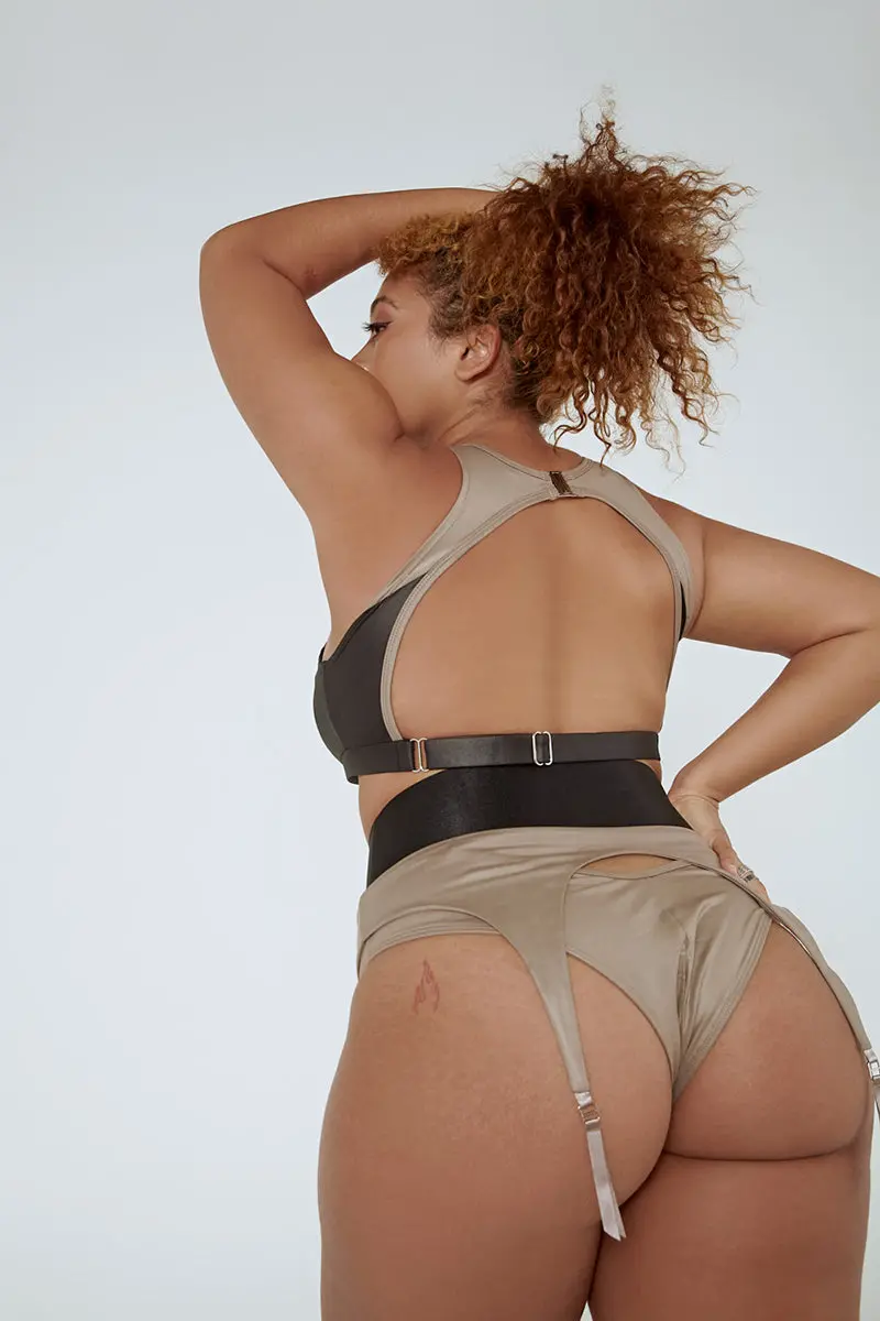 Cxix Snatched Garter Bottoms - Mink 1
