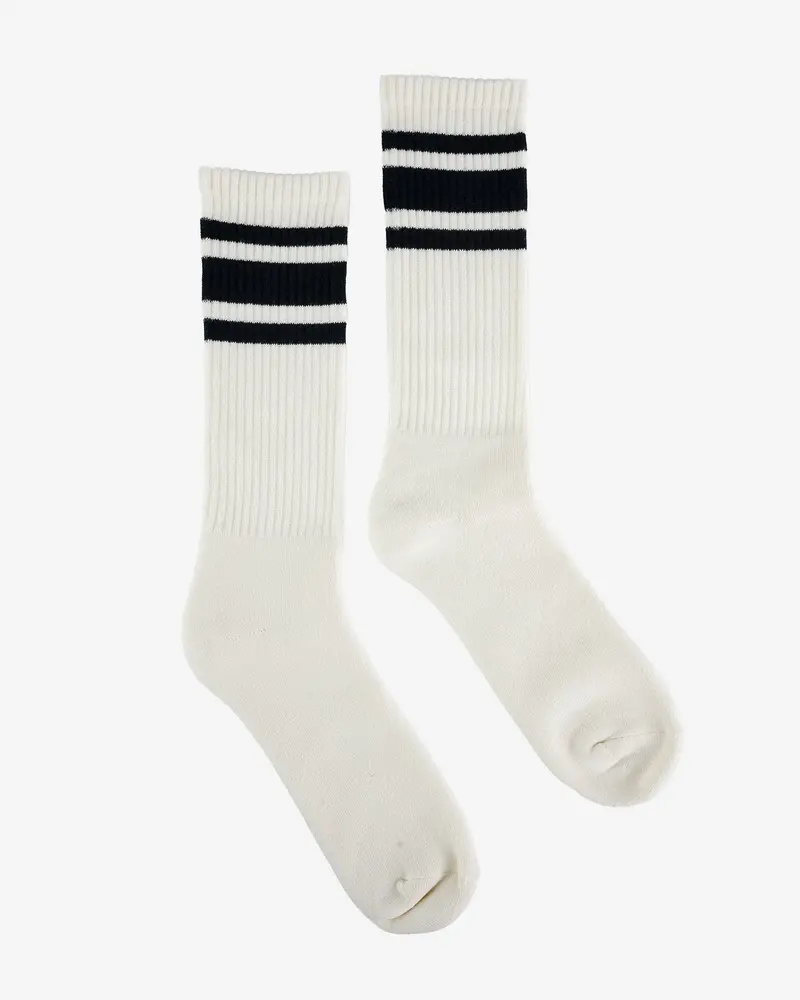 Decka 80S Skater Socks - Black 1
