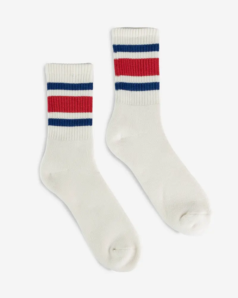 Decka 80S Skater Socks - Short Length - Burgundy 1