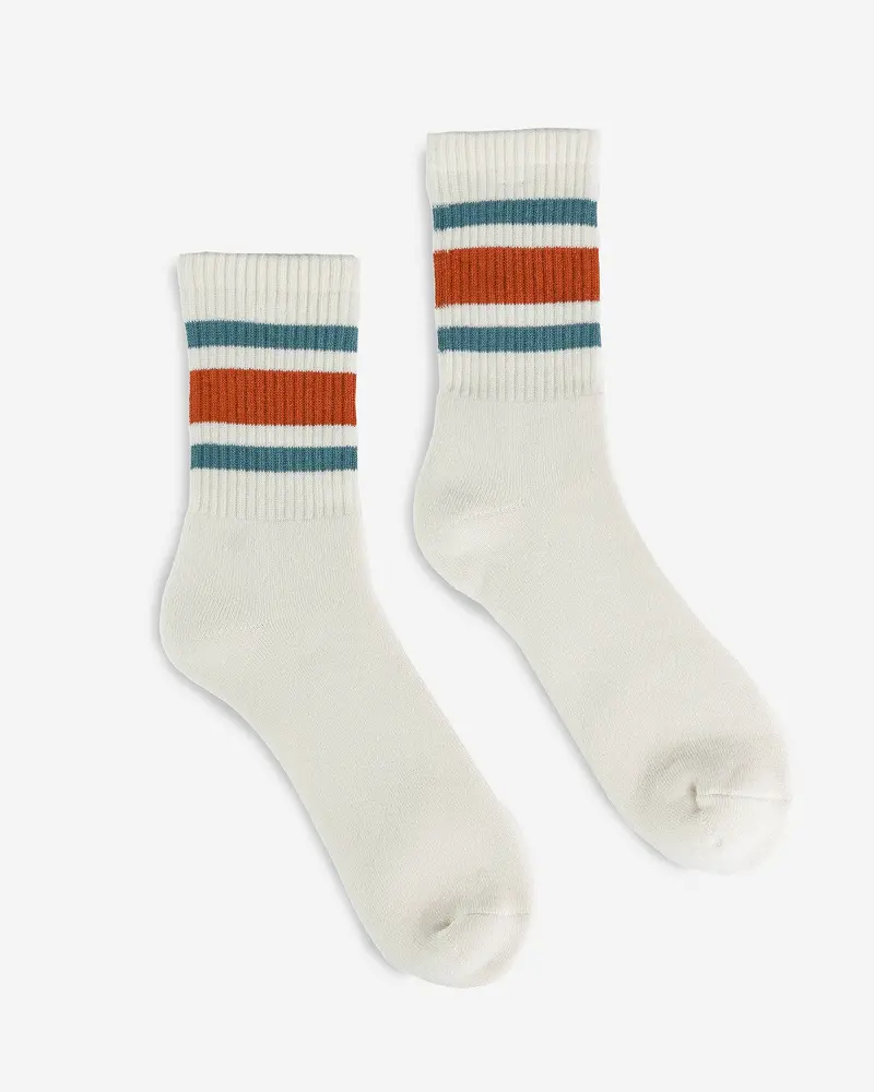 Decka 80S Skater Socks - Short Length - Orange 1