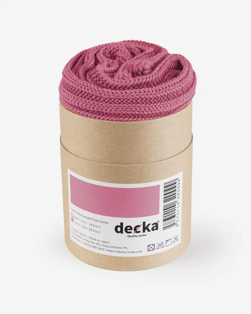 Decka Cased Heavyweight Plain Socks - Flamingo 1