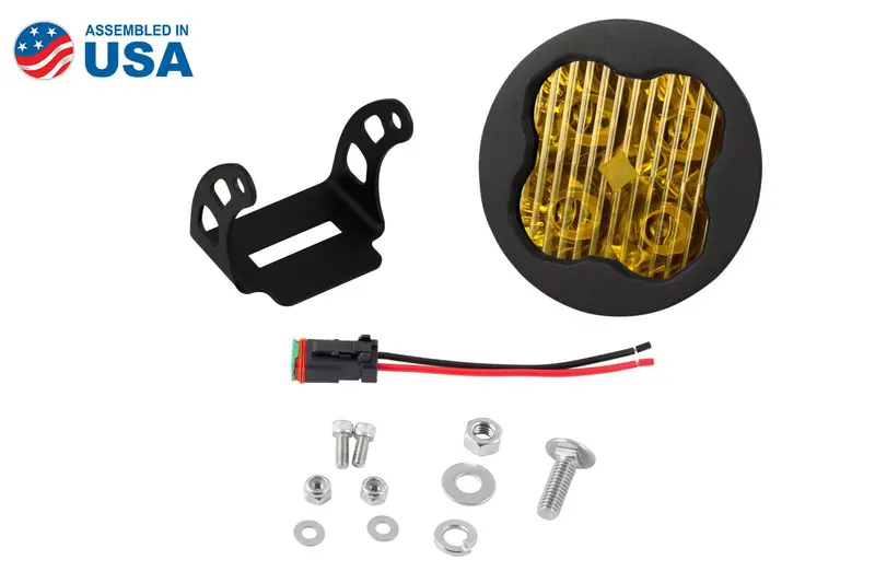 Diode Dynamics - Stage Series 3" Sae/Dot Amber Round Led Pod (Single) 1