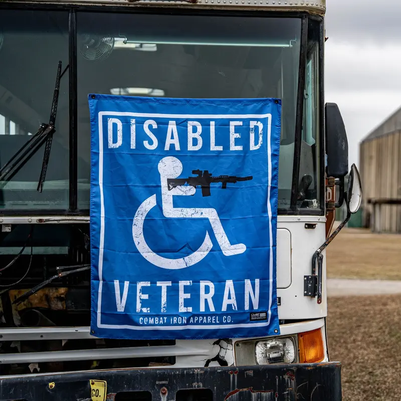 Disabled Veteran Sign 3'X3' Flag 1