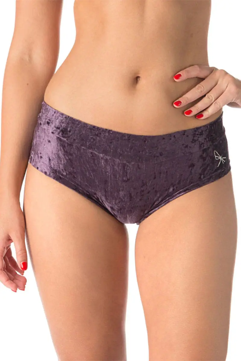 Dragonfly Hot Pants - Velvet Purple 1