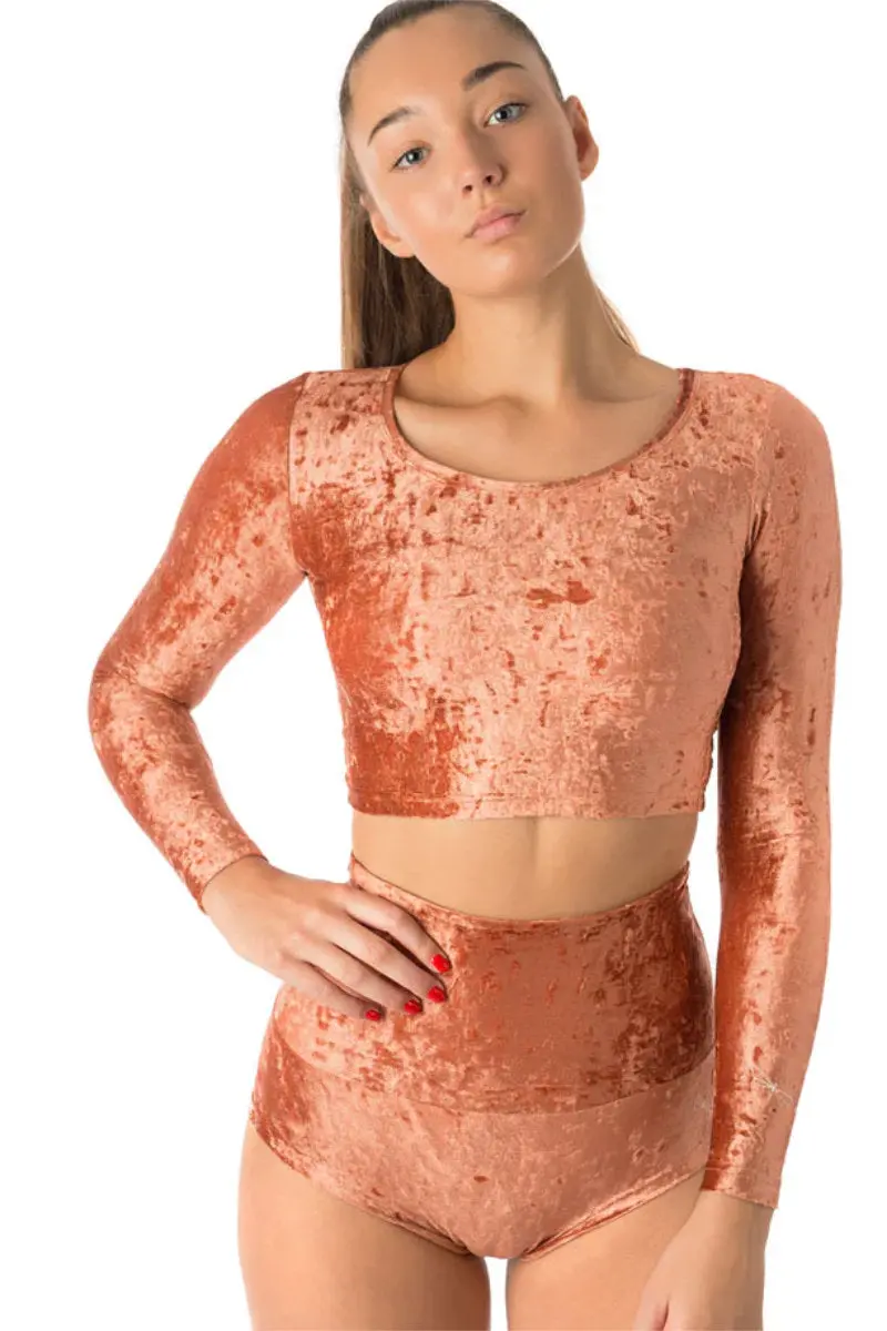 Dragonfly Pavi Crop Top - Velvet Bronze 1
