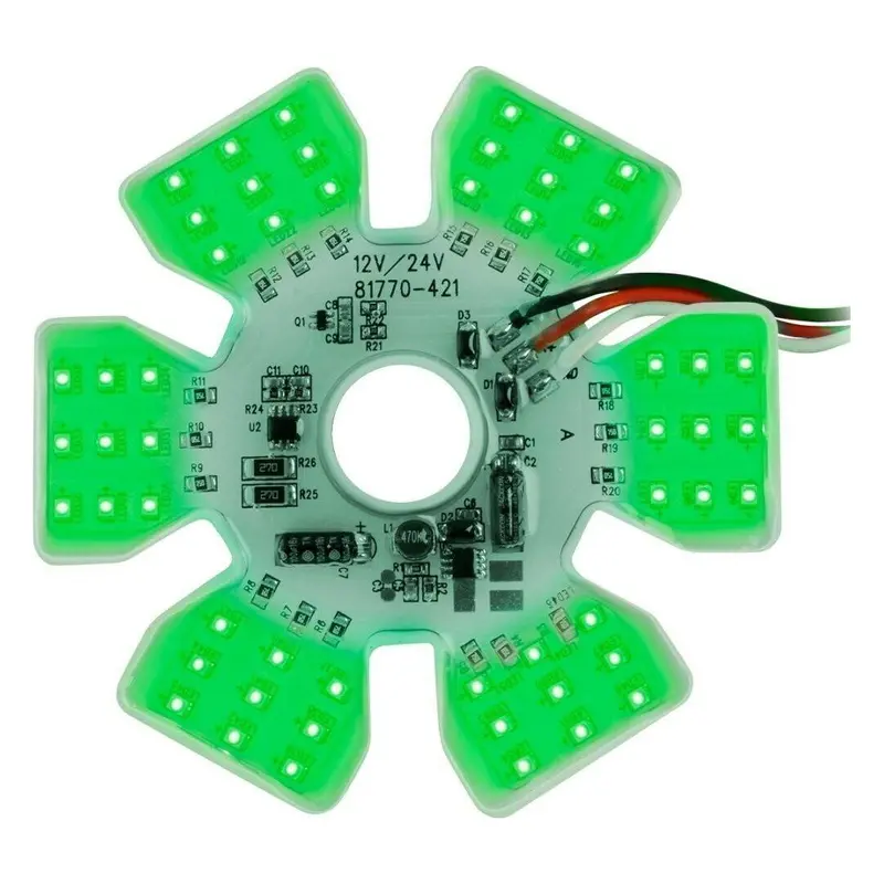 Dual Function Ultra Thin Hex Air Cleaner Led Light (Green) #81778 1