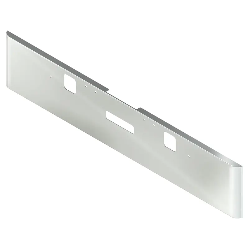 E-Cu-0110-06 18'' Freightliner Classic Xl Day Cab Rolled End Bumper W/ 2 Large Tow Holes & Center & Bolt Holes (2004-2007) 1