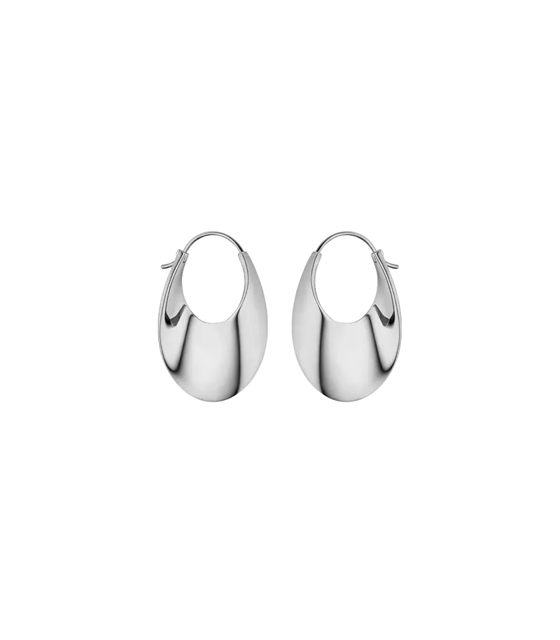 Éole Slim Hoop Earrings - Silver In Rhodium Plated Brass 1