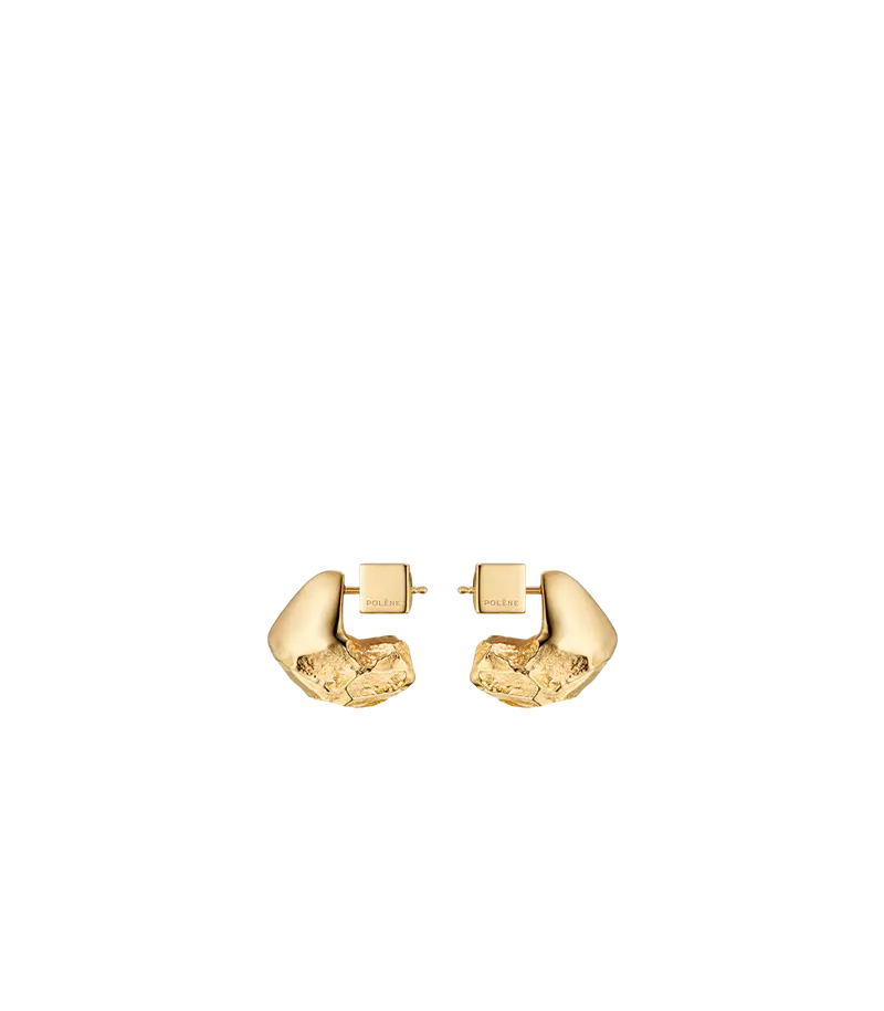 Eroz Stud Earrings - 24 Carat Gold Gilded 1