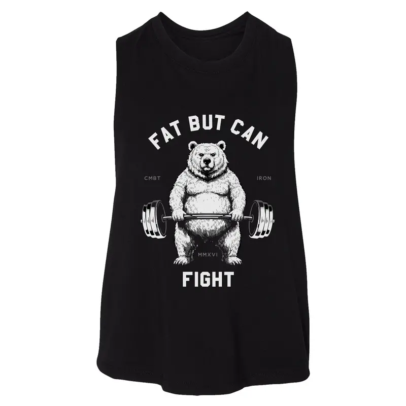Fat But Can Fight Women's Tank Crop Top 1
