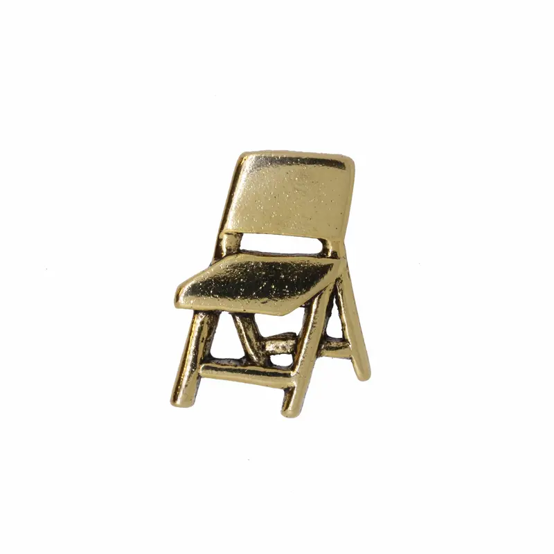 Folding Chair Gold Lapel Pin 1