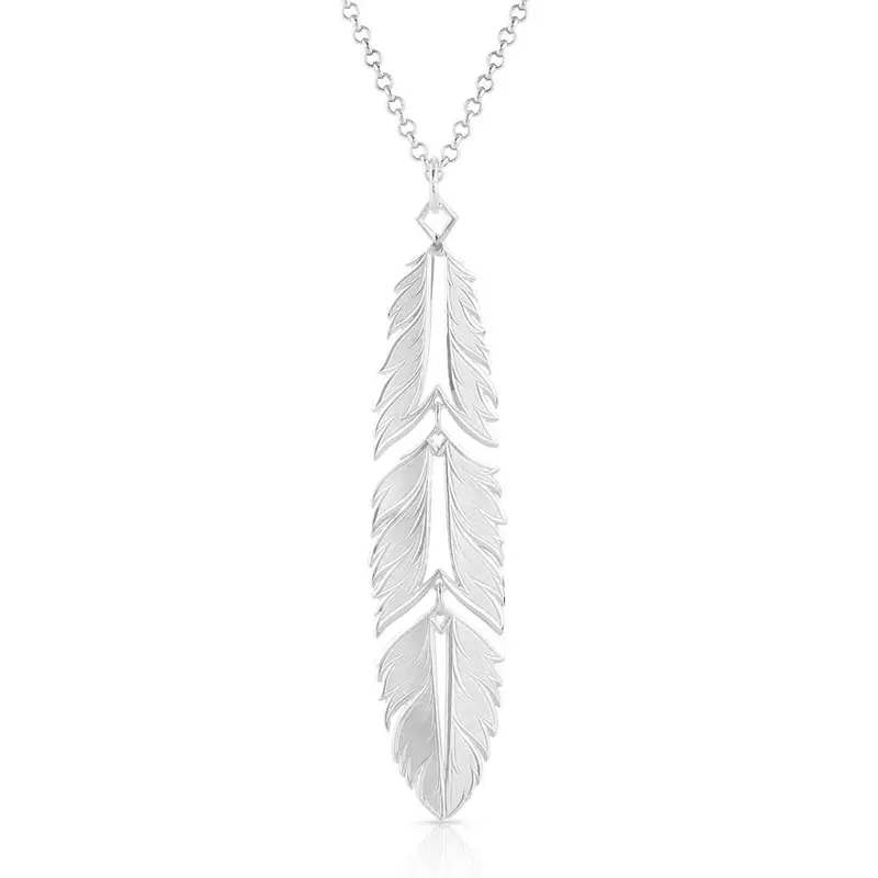 Freedom Feather American Made Necklace- Montana Silversmiths 1