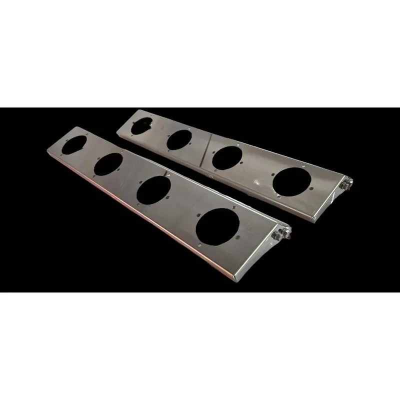 Front 589 Peterbilt (Blind Mount) Style Air Cleaner Bracket W/ (4) Watermelon Holes (Sold In Pairs) #1717 1
