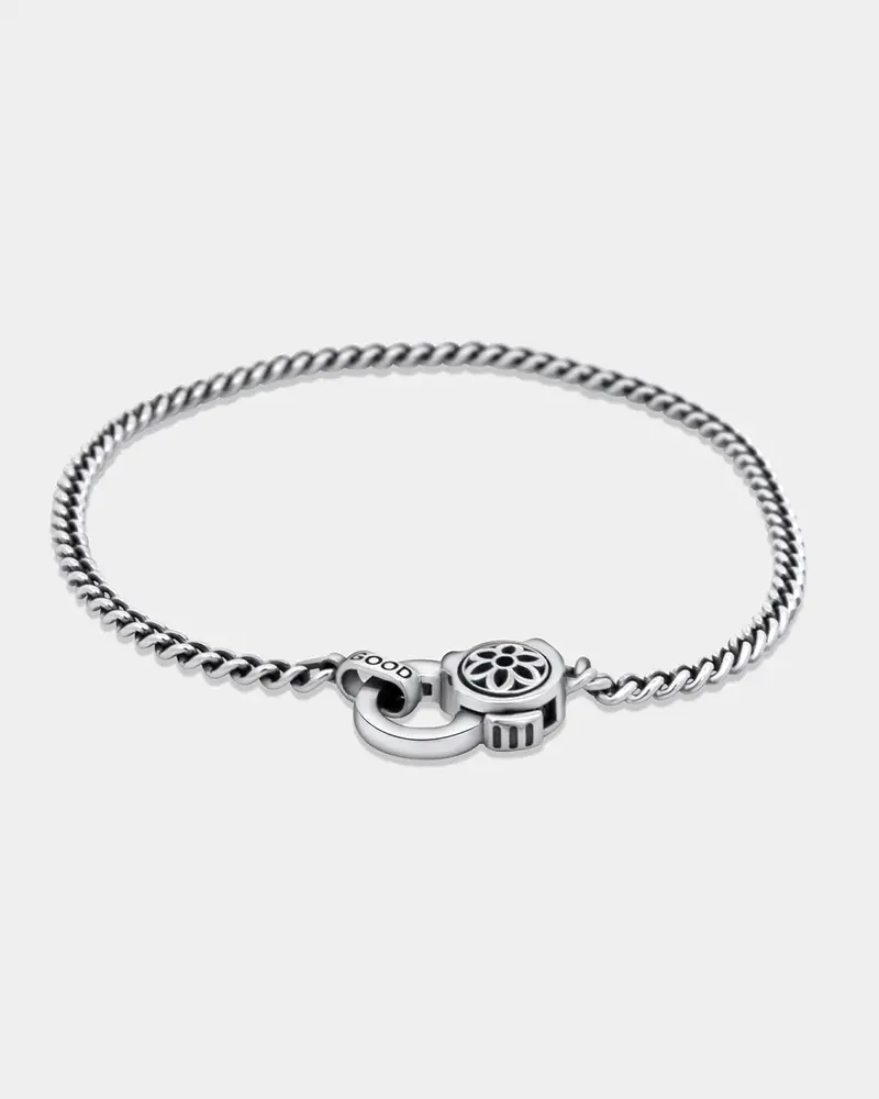 Good Art Hlywd Curb Chain Bracelet Size 4A - Sterling Silver 1