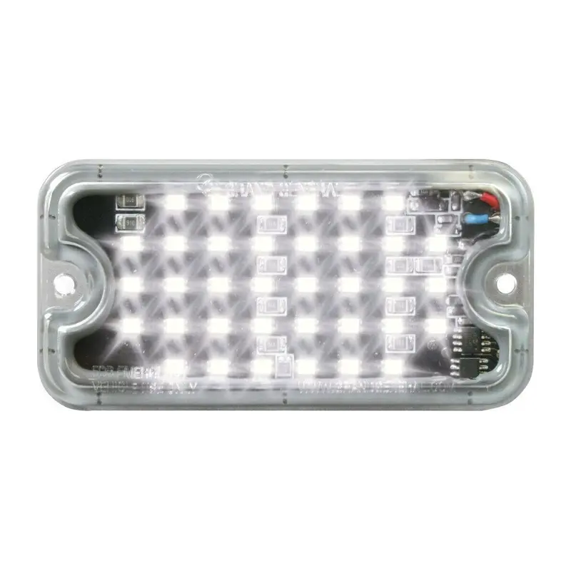 Grand General Ultra Thin Rectangular Surface Mount Strobe Light 40 White Leds 81749 1