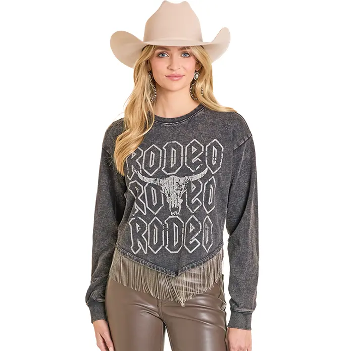 Graphic Pullover With Rhinestones At Bourbon Cowgirl 1