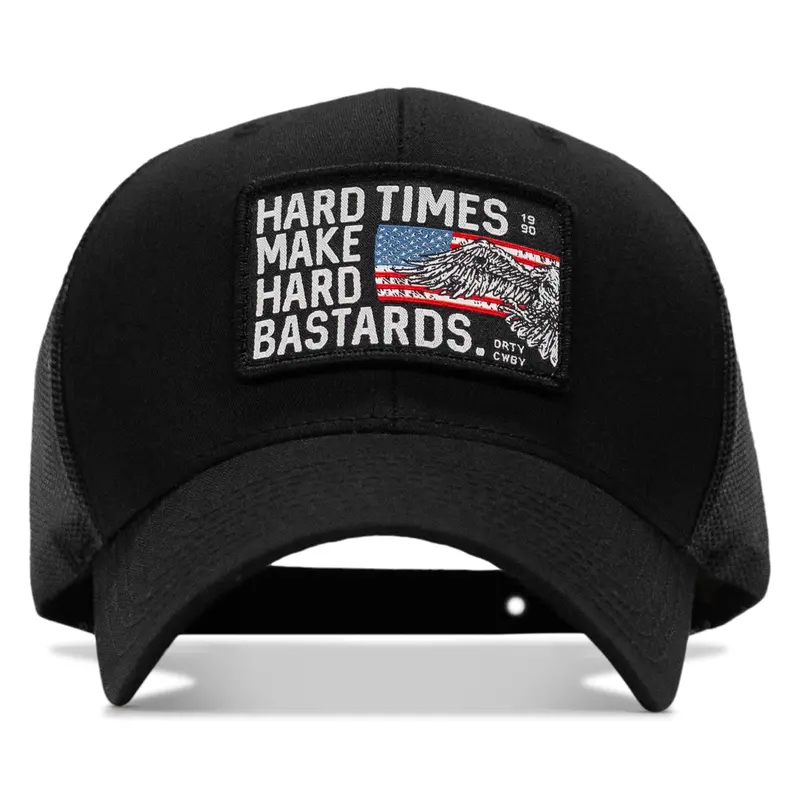 Hard Times Make Hard Bastards Patch Snapback Hat 1