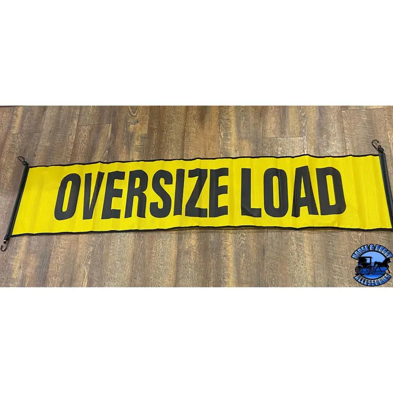 Hdolsptp Heavy Duty Easy Hook Oversize Load Sign, 18" X 84" 1