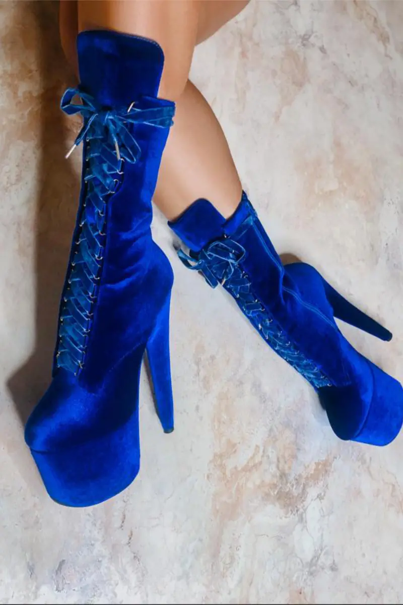 Hella Heels High Babydoll 7Inch Boots - King Pin 1