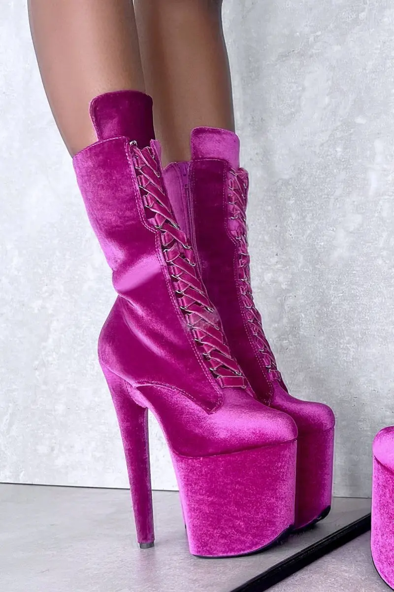 Hella Heels High Babydoll 8Inch Boots - Cabaret 1