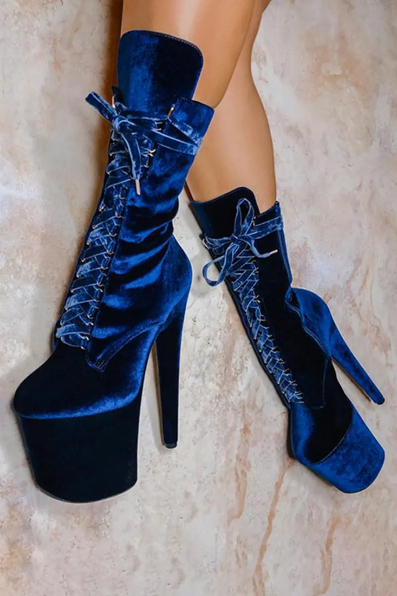 Hella Heels High Babydoll 8Inch Boots - Old Money 1