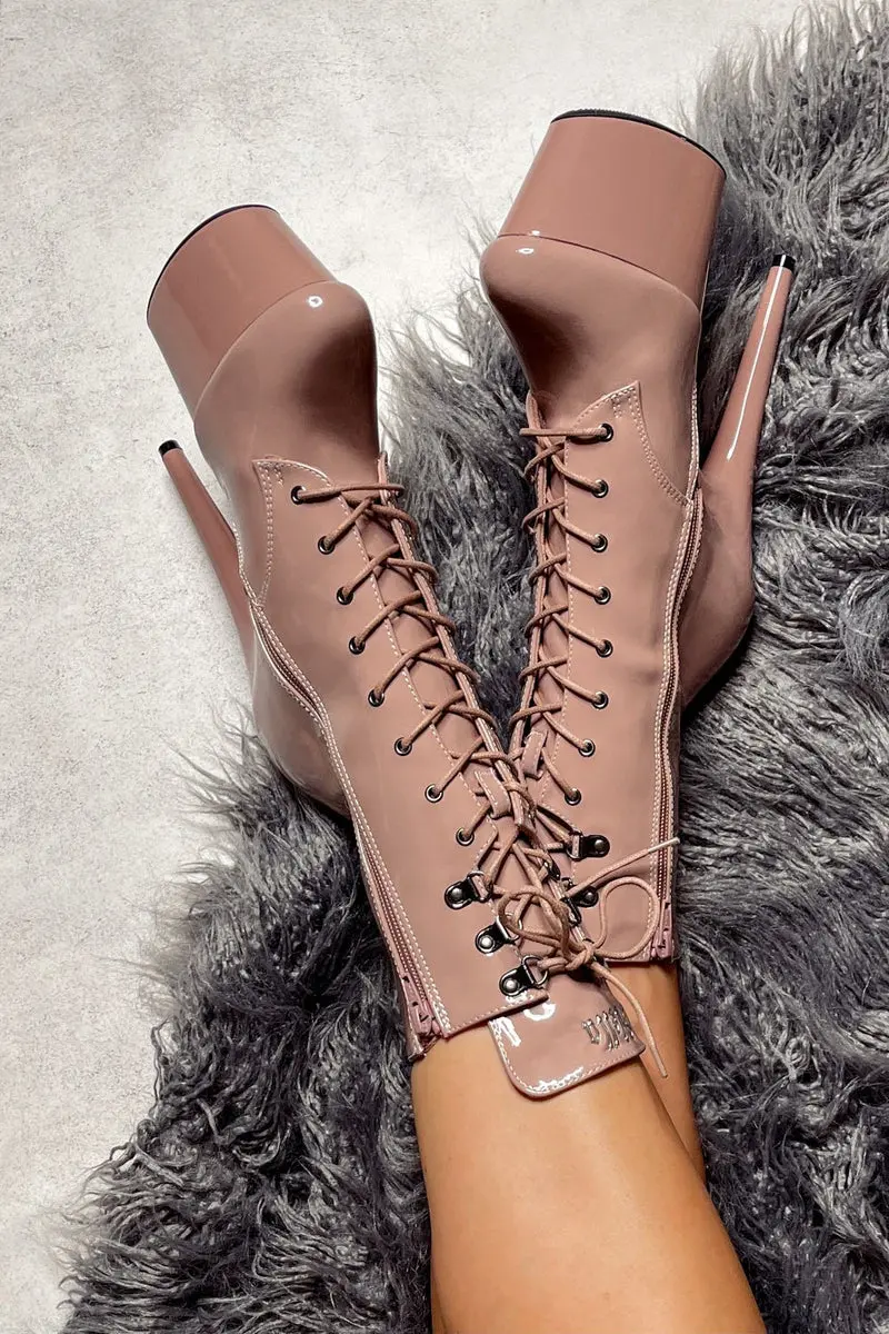 Hella Heels Lipkit 7Inch Boots - Boujee 1