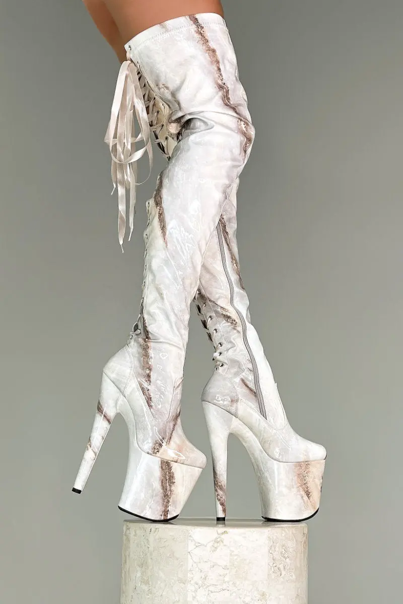 Hella Heels Renaissance Slim Thigh High 8Inch Boots - Hope  (Uk3 Only) 1