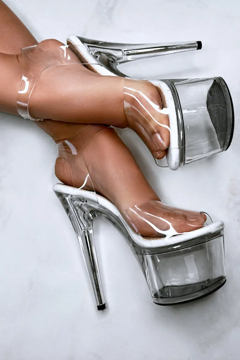 Hella Heels $Tripperella 7Inch Classic Stilettos (New Fit) - Clear 1