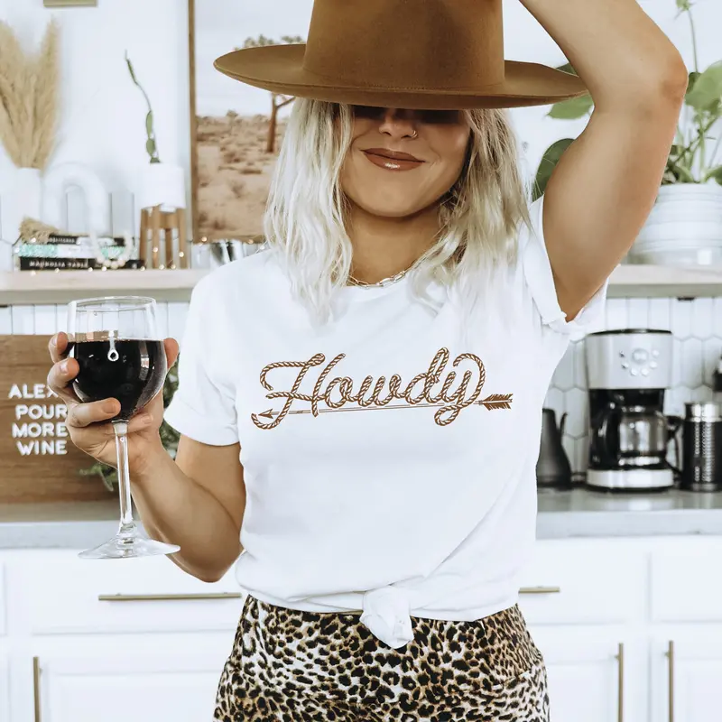 Howdy T-Shirt Bourbon Cowgirl 1