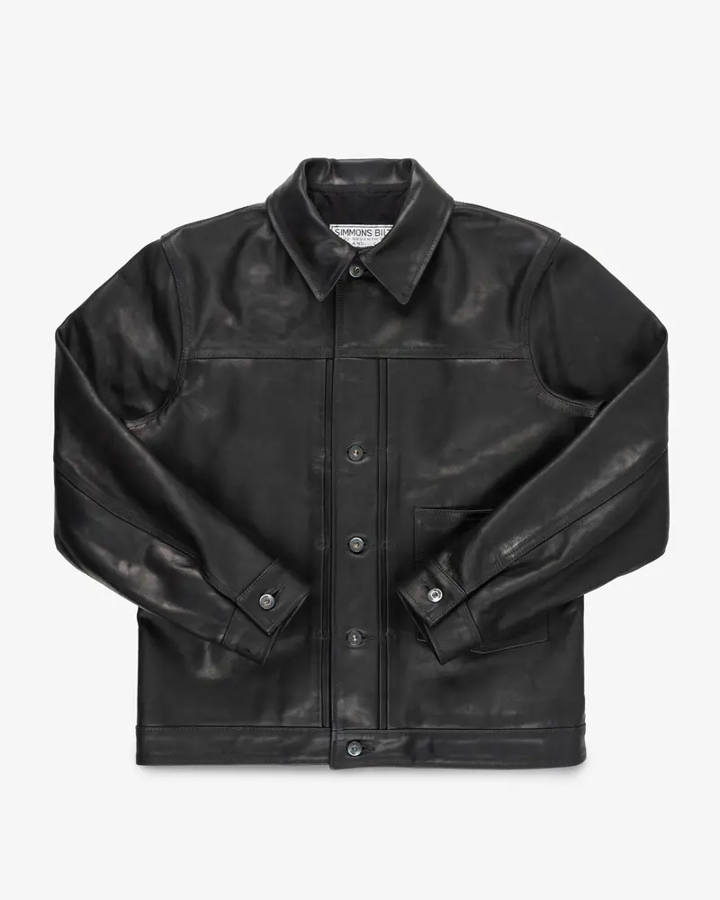 Iron Heart X Simmons Bilt Prairie Horsehide Type I Jacket - Black 1