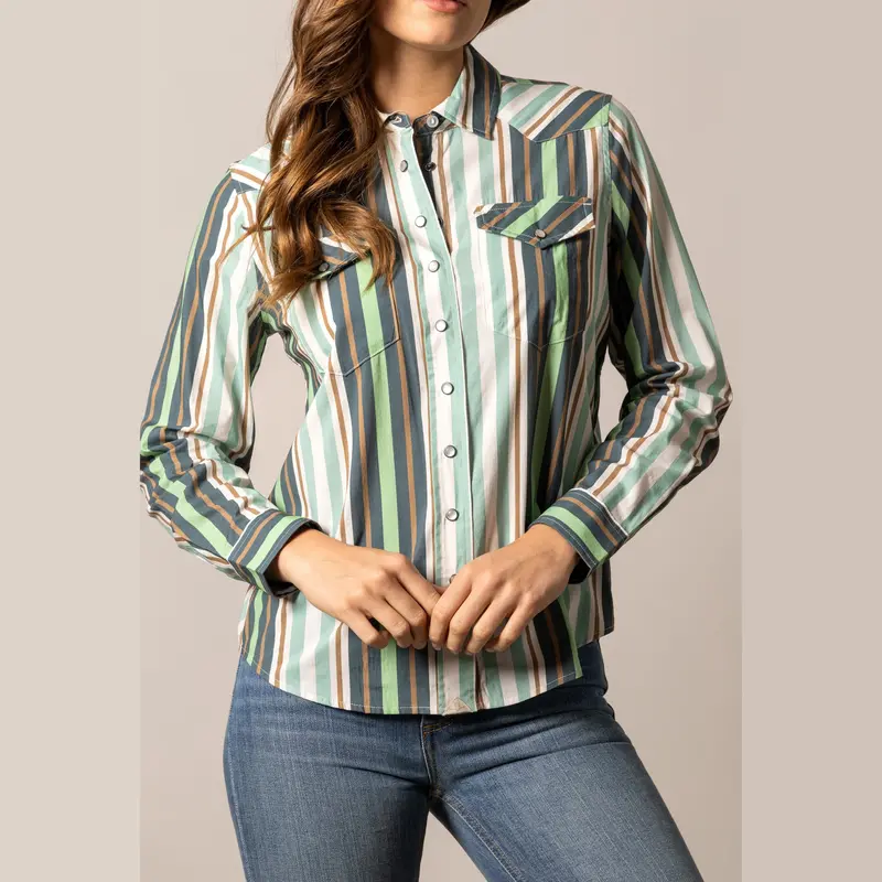 Kai Pearl Snap Womens Shirt By Kimes Ranch In Teal 1