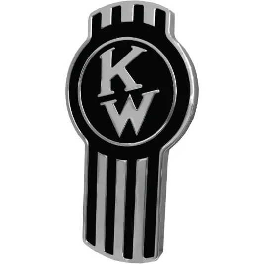 Kenworth Emblem Engraved Old Style Black/Chrome 190 1