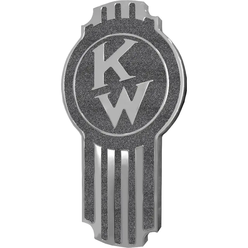 Kenworth Emblem Engraved Old Style Black Metallic 195 1