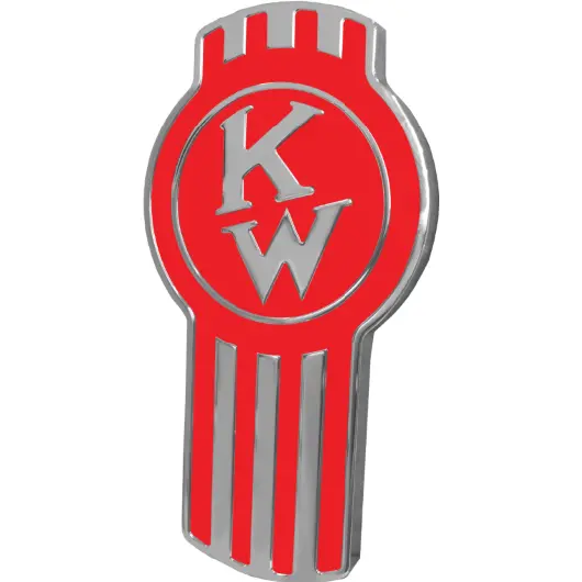 Kenworth Emblem Engraved Old Style Red/Chrome 440 1