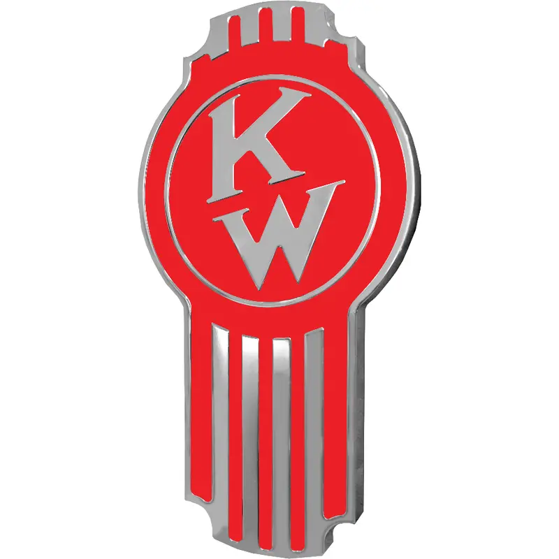 Kenworth Emblem Engraved Old Style Red/Chrome 440 1