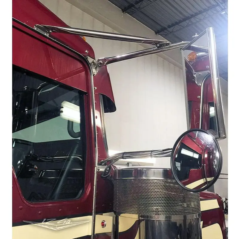 Kwc-Mb-Cm-Ss 12 Gauge Custom (Polished) Mirror Bracket Fits Kenworth Aerocab 1