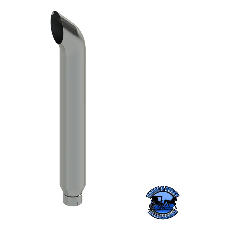 L-607D-024-1103 7" Reduced To 5"And Expanded Id West Coast Curved Exhaust Stack - 24" Long 1