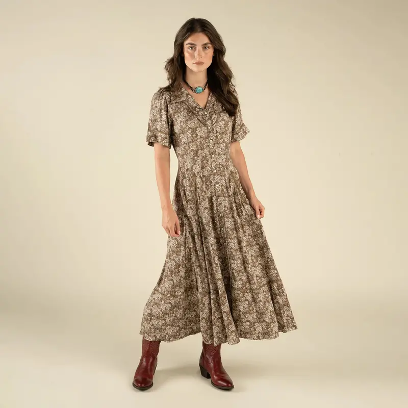 La Dahlia Women's Dress In Parlour Rose Taupe By Sendero 1