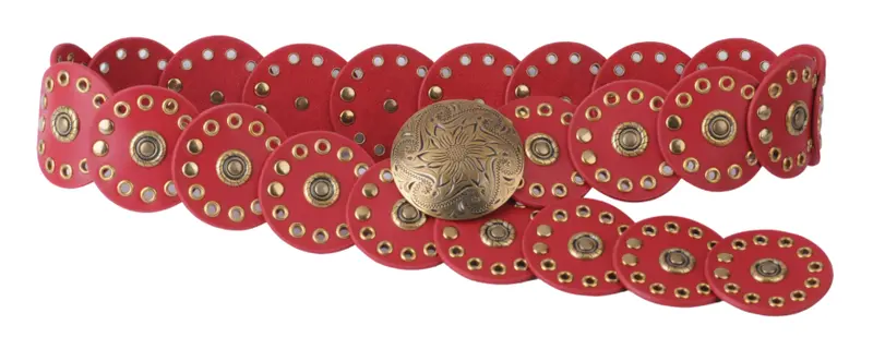 Leather Circle Caterpillar Disc Belt 1