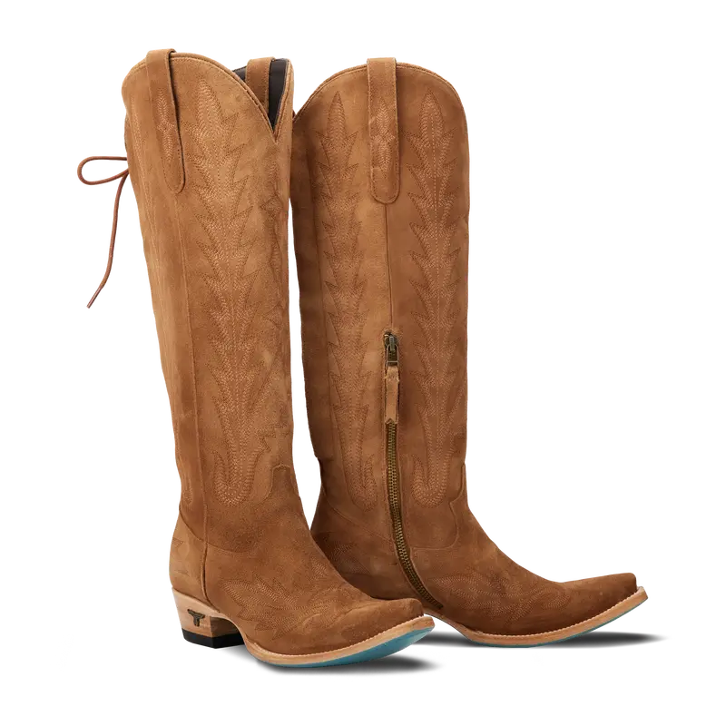 Lexington Knee High Corset - Toffee Suede 1