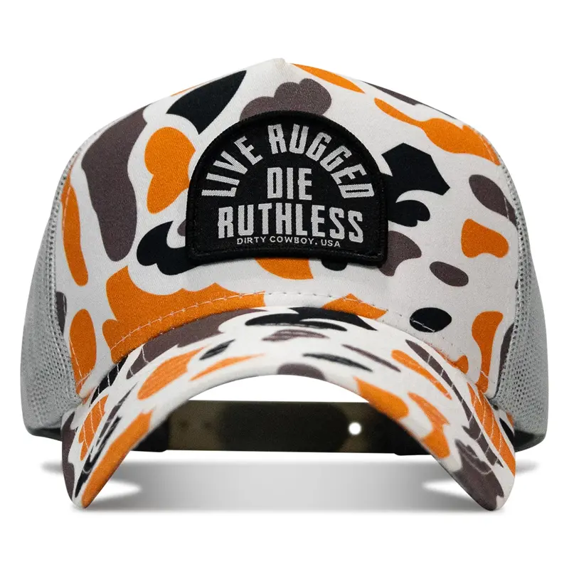Live Rugged. Die Ruthless Five Panel Mesh Snapback Hat 1