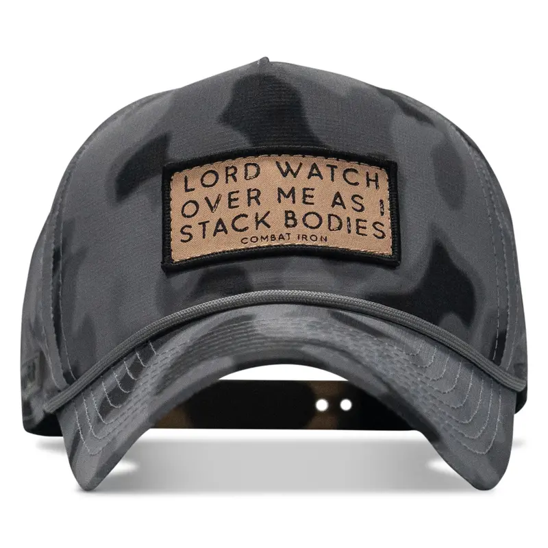 Lord Watch Over Me As I Stack Bodies (Tan) Patch Waterproof Weekender Snapback 1