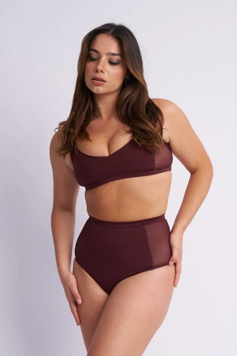 Lunalae Bellani High Waisted Bottoms - Cacao 1