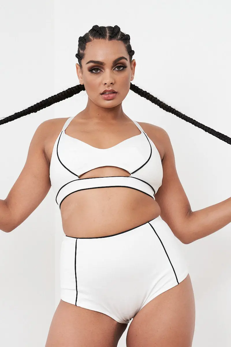 Lunalae Missy High Waist Bottoms - Recycled White 1