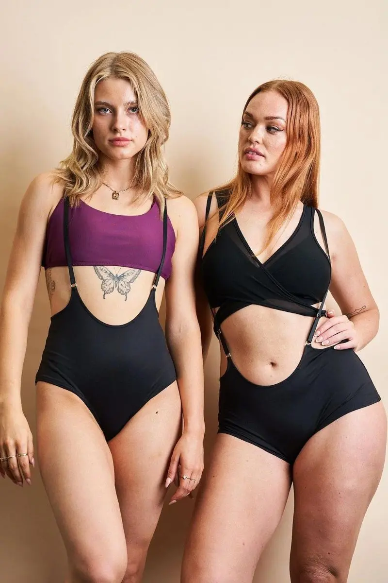 Lunalae Zena Overall Sling Bottoms - Black 1