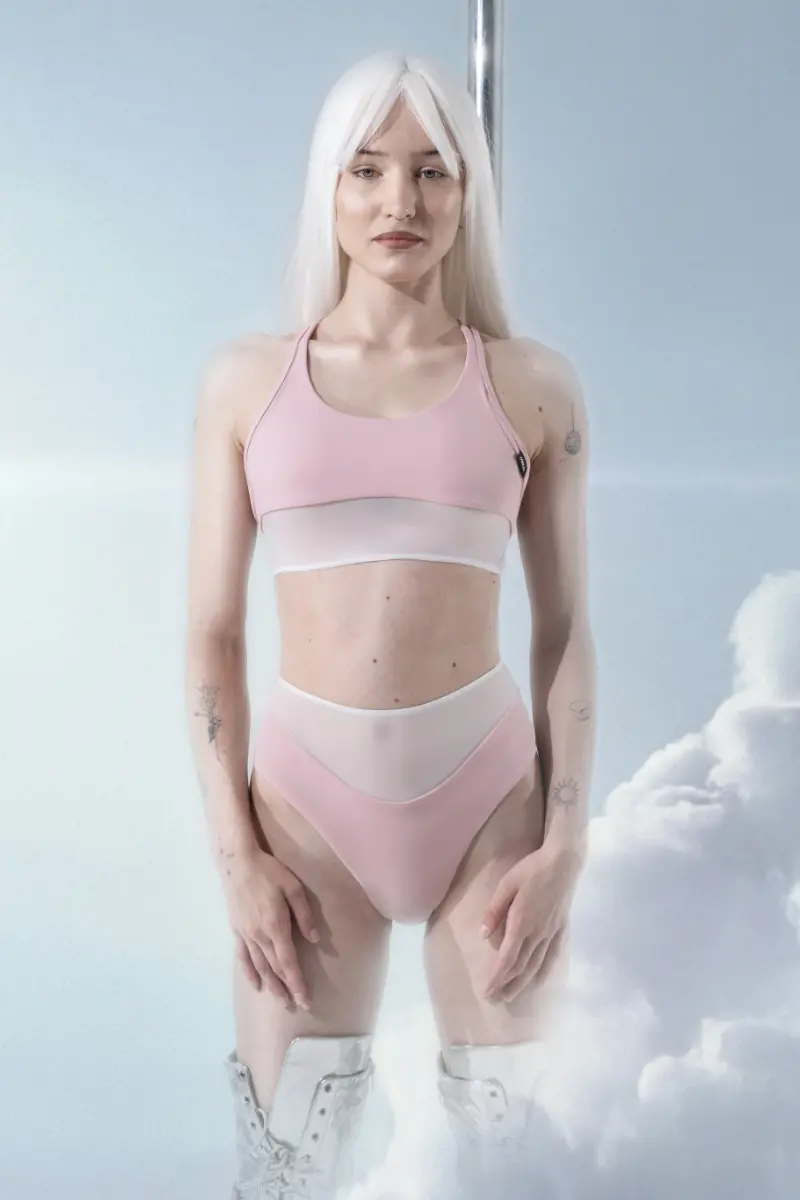 Mæd Glitch High-Waisted Shorts - Pink 1