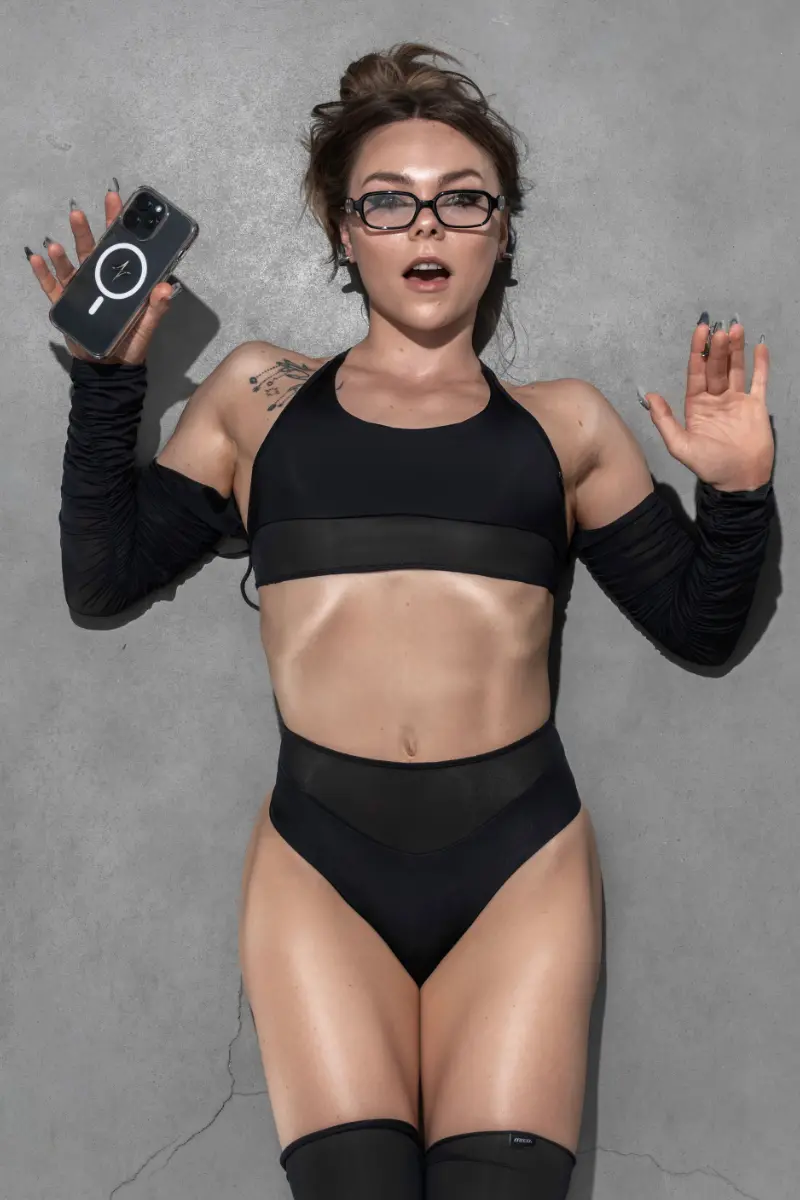 Mæd Glitch High-Waisted Shorts - The Void 1