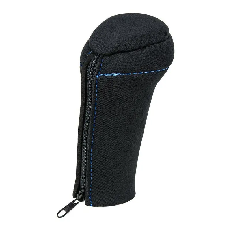 Matte Black Gear Shift Knob W/Blue Stitching Universal 18 15 13 10 Speed #99862 1