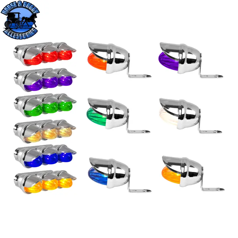 Mini Bullet Style Lights With Visors (Choose A Color) 1
